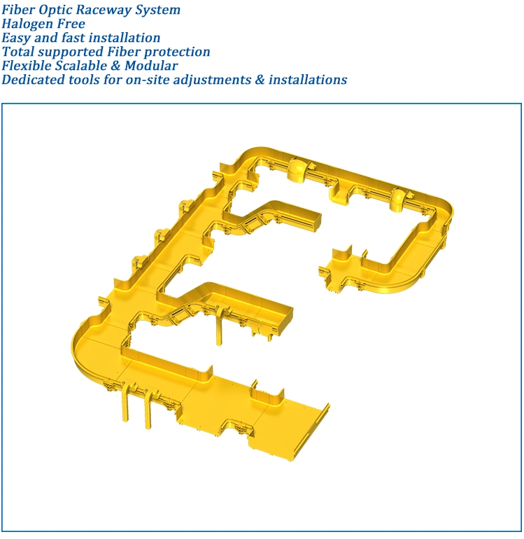 PVC Plastic Cable Tray Fiber Raceway Solution