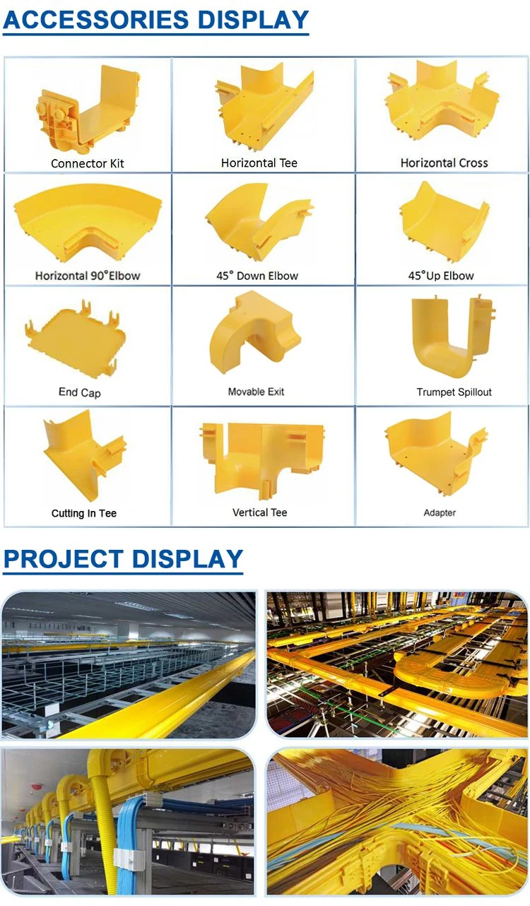 PVC Plastic Cable Tray Fiber Raceway Solution